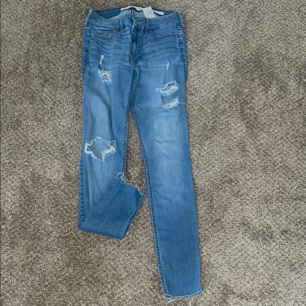 Blue Distressed Women's Jeans